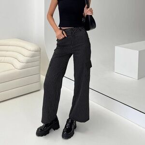 KATOW CARGO PANTS BLACK STRIPE